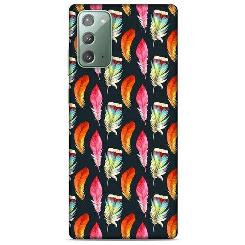 Samsung Galaxy Note 20 Kılıf Desenli Özel Seri Tüyler (49) Ultra Silikon Kılıf
