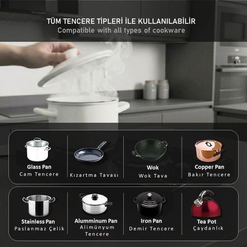 Kunhya İki Gözlü Elektrikli Ocak Siyah Emaye | İkili Elektrikli Ocak