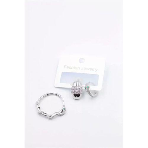 3'lü Yılan Küpe - Gümüş