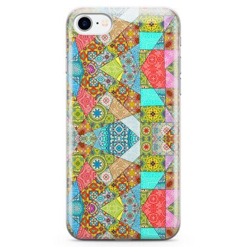 Apple iPhone 7 Kılıf Yeşil Vintage Arka Kapak Koruma Desenli Full Koruyucu