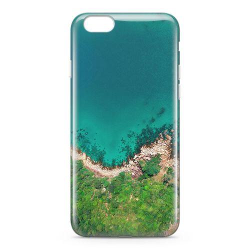 Apple iPhone 6 Plus - 6S Plus Kılıf Mavi Tur Arka Kapak Koruma Desenli Full Koruyucu