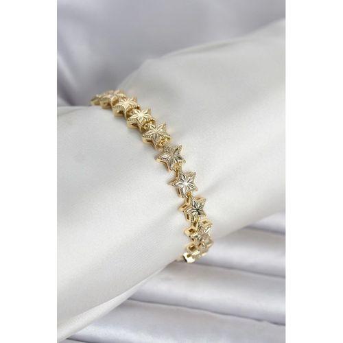 Pirinç Gold Renk Yıldız Model Kadın Bileklik