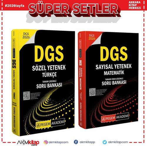Pegem 2026 DGS Sayısal Yetenek Matematik ve Sözel Yetenek Türkçe Soru Bankası Seti 2 Kitap