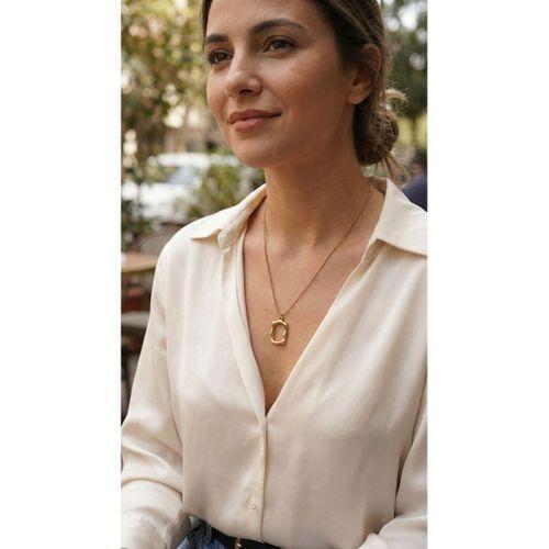 316L Çelik Zincir Gold Renk Model Kadın Kolye