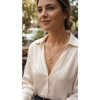 316L Çelik Zincir Gold Renk Model Kadın Kolye