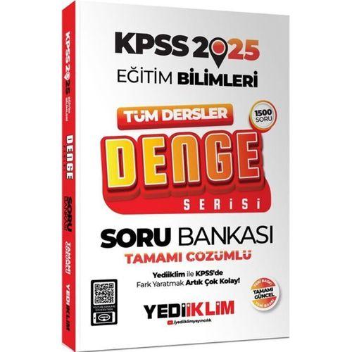 2025 KPSS Eğitim Bilimleri Tüm Dersler Denge Serisi Tamamı Çözümlü Soru Bankası Yediiklim Yayınları