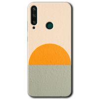 Huawei Y6P Kılıf HD Desen Baskılı Arka Kapak + Temperli Cam - Color Wall