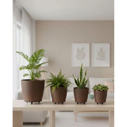 4lü Vazo Kahverengi