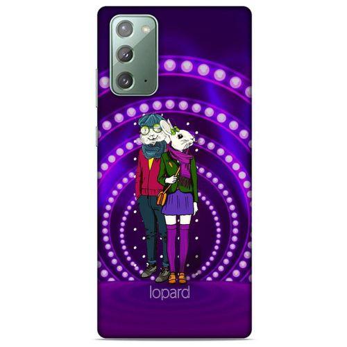 Samsung Galaxy Note 20 Kılıf FunnyMaX (33) Hybrid Kılıf Mor Tavşan