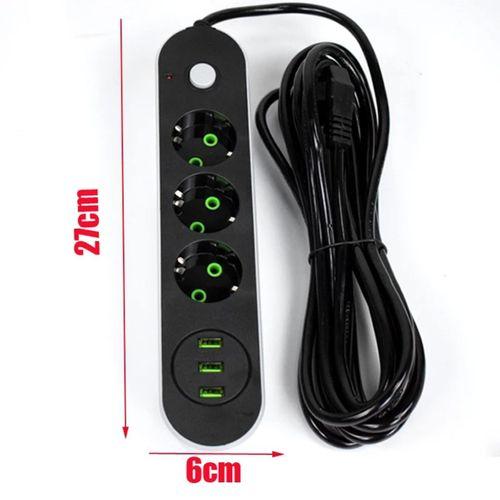 Usb Yuvalı Üçlü Priz