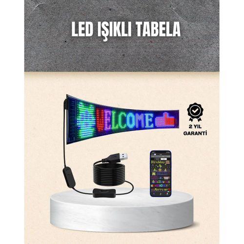 Rgb Kayar Yazılı Led Reklam Ekranı – Usb Bağlantılı Esnek Tasarım
