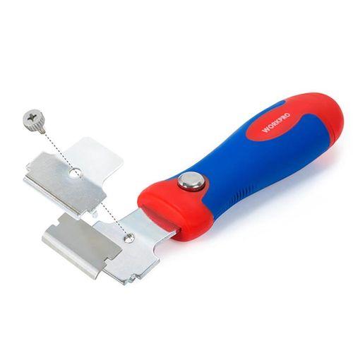 WORKPRO WP219004 40mm Geri Çekilebilir Profesyonel Kazıyıcı + 4 Parça Kazıma Bıçak Seti