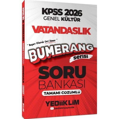 2026 KPSS Genel Kültür Bumerang Vatandaşlık Tamamı Çözümlü Soru Bankası Yediiklim Yayınları
