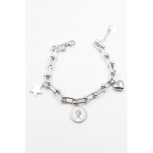 Charm Tfn Zincir Bileklik - Gümüş