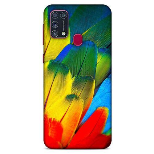 Samsung Galaxy M31 Kılıf Desenli Özel Seri Tüyler (3) Kapak