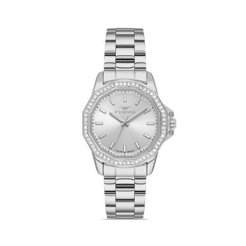 Ferro FL21540AWT-A Quartz Çelik Gri 32 mm Kadın Kol Saati