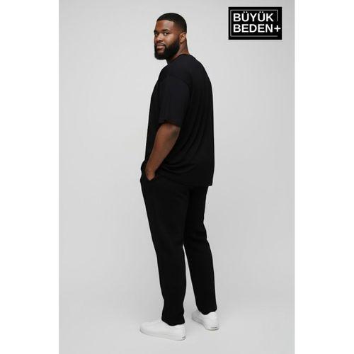 Büyük Beden Erkek Basic Tişört – Pamuklu Düz T-Shirt 3XL-6XL SPR26BTS510