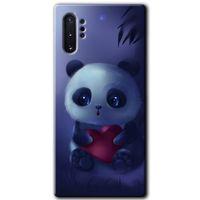 Samsung Galaxy Note 10 Plus Kılıf HD Desen Baskılı Arka Kapak + Temperli Cam - Bebek Panda