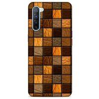 Oppo Reno 3 Kılıf Patchwork (32) Soft Silikon Kılıf Turuncu Kahve