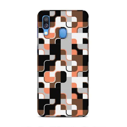 Samsung Galaxy A40 Uyumlu Kılıf Insomnia (47) Crystal Flex Kılıf Siyah Portakal