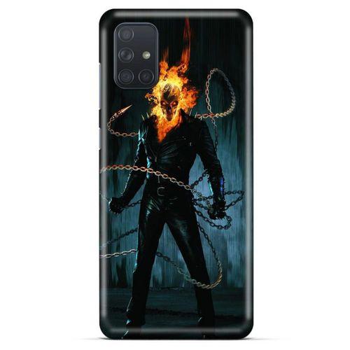 Samsung Galaxy M51 Uyumlu Kılıf Motorsiklet (17) Tasarım Kılıf Kurukafa