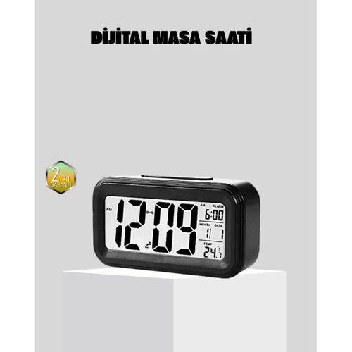 Fotoselli Dijital Masa Saati Aydınlatmalı Alarm Ve Tarih Göstergeli