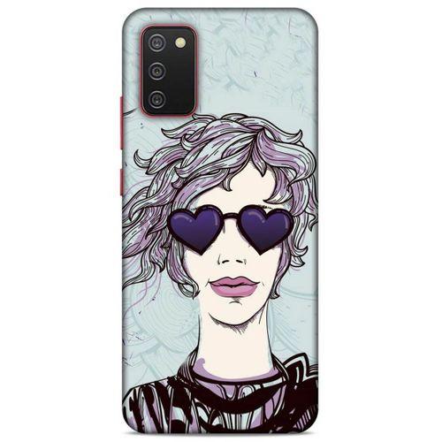 Lopard Samsung Galaxy A02S Uyumlu Kılıf Sürreal Yüzler ♀ (25) Antişok Kapak Baskılı