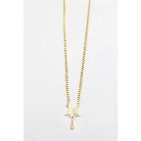 Taşlı Yıldız Vip Kolye - Altın