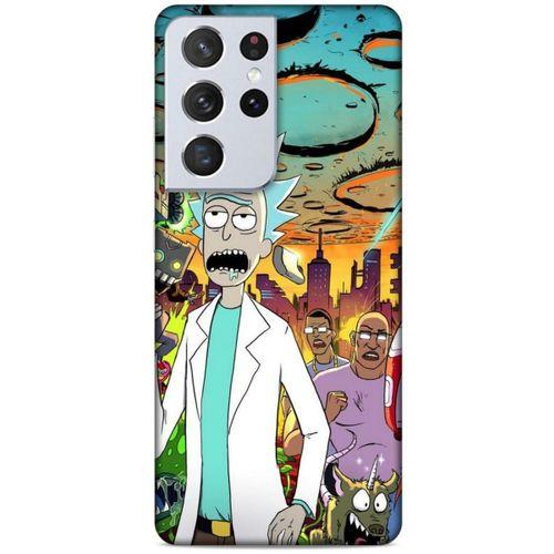 Samsung Galaxy S21 Ultra Uyumlu Kılıf Rick And Morty (42) Rugged Armor Kılıf Story Train Morty