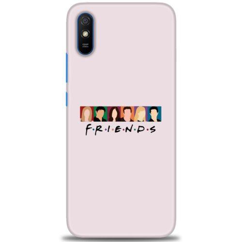 Xiaomi Redmi 9A Kılıf HD Baskılı Kılıf - Renkli Friends + Tam Ekran Koruyucu