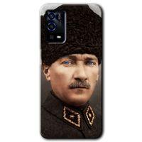 OPPO Oppo A55 Kılıf HD Desen Baskılı Arka Kapak - Başkomutan Atatürk