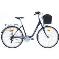 Carraro Julio 28 Jant 21 vites Şehir Bisikleti Metalik Mavi-Gümüş 46 cm