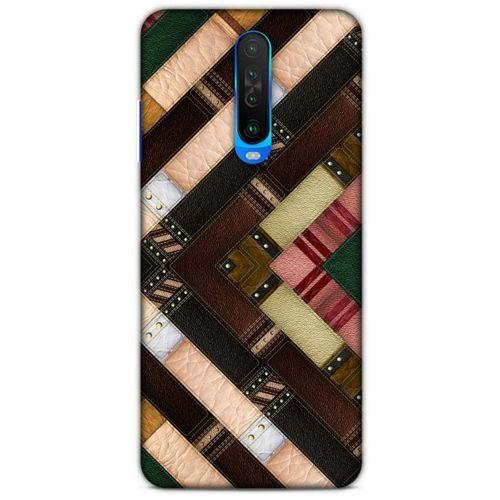Xiaomi Redmi K30 5G Kılıf Patchwork (7) Telefon Kılıfı Koyu Kahverengi