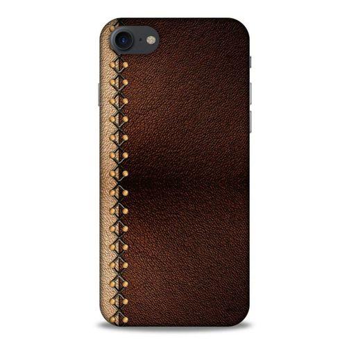 Apple Iphone 7 Kılıf Patchwork (21) Koruyucu Kapak Kahve Gold