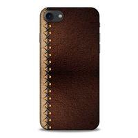 Apple Iphone 7 Kılıf Patchwork (21) Koruyucu Kapak Kahve Gold