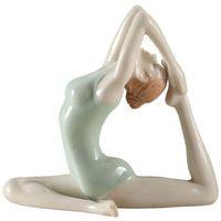 Wise Biblolar - Porselen Yoga Yapan Kadın 14x8x12 cm Dekoratif Obje