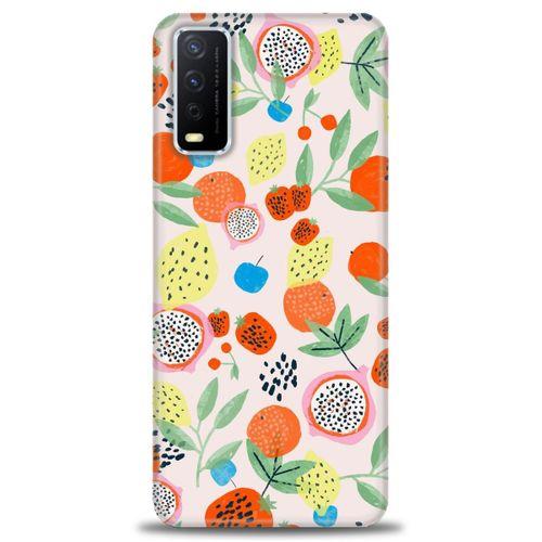 Vivo Y20 Kılıf HD Baskılı Kılıf - Ejder Meyvesi + Tam Ekran Koruyucu