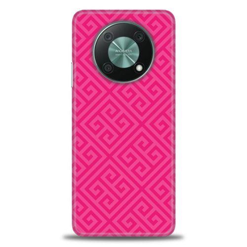 Huawei Nova Y90 Kılıf HD Baskılı Kılıf - Pembe Mozaik + Tam Ekran Koruyucu