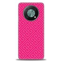 Huawei Nova Y90 Kılıf HD Baskılı Kılıf - Pembe Mozaik + Tam Ekran Koruyucu