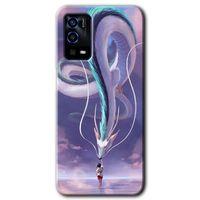 Oppo A55 Kılıf HD Desen Baskılı Arka Kapak + Temperli Cam - Dragon Snake