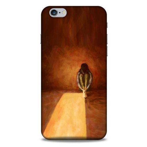 Apple Iphone 6 Plus Kılıf Depresyon (47) Crystal Flex Kılıf Siyah Kırmızı
