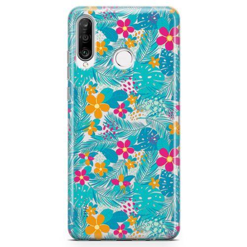 Huawei P30 Lite 2020 Kılıf Hawai Palmiye Arka Kapak Koruma Desenli Full Koruyucu