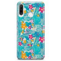 Huawei P30 Lite 2020 Kılıf Hawai Palmiye Arka Kapak Koruma Desenli Full Koruyucu
