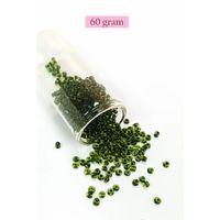 Dökme Cam Kum Boncuk (8/0) 3 mm - 60 Gram - Şeffaf Yeşil Siyah - BNC220