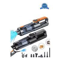 Işıklı Araç Süpürgesi Kablosuz 22.000 Pascal Çekim Gücü Vakum Ve Üfleme 2in1 10başlık Metal Filtreli