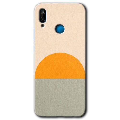 MRCİLETİSİM Huawei P20 Lite Kılıf Baskılı Kapak - Color Wall + 5D Tam Kaplayan Cam
