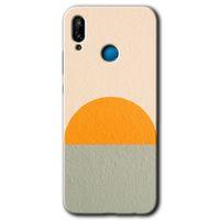 MRCİLETİSİM Huawei P20 Lite Kılıf Baskılı Kapak - Color Wall + 5D Tam Kaplayan Cam