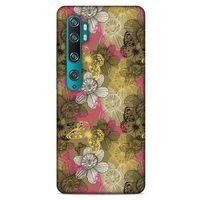 Xiaomi Mi Note 10 Pro Kılıf Kelebek Etkisi (37) Silicone Cover Beyaz Açık Yeşil