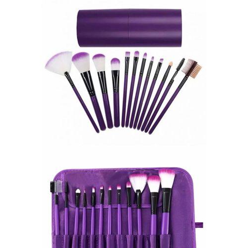 12 Parça Makyaj Fırçası Yumuşak Kıllı Profesyonel Fırça Seti Yüksek Kaliteli Pürüzsüz
