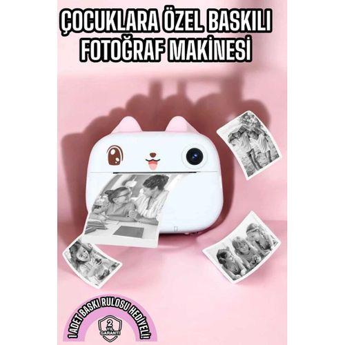 Çocuk Fotoğraf Makinesi Dijital Hd Video Rulo Kağıt Baskılı Yazıcı